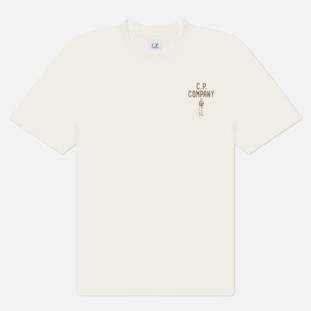 Мужская футболка C.P. Company 30/1 Jersey British Sailor Regular, цвет белый