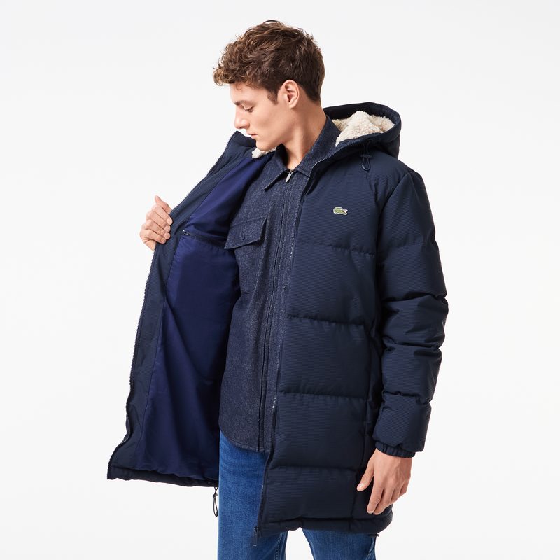 Мужская стёганая куртка Lacoste с капюшоном 4