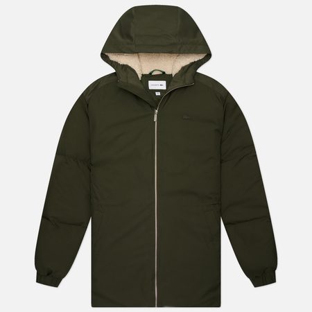 Мужской пуховик Lacoste Quilted Puffer, цвет оливковый