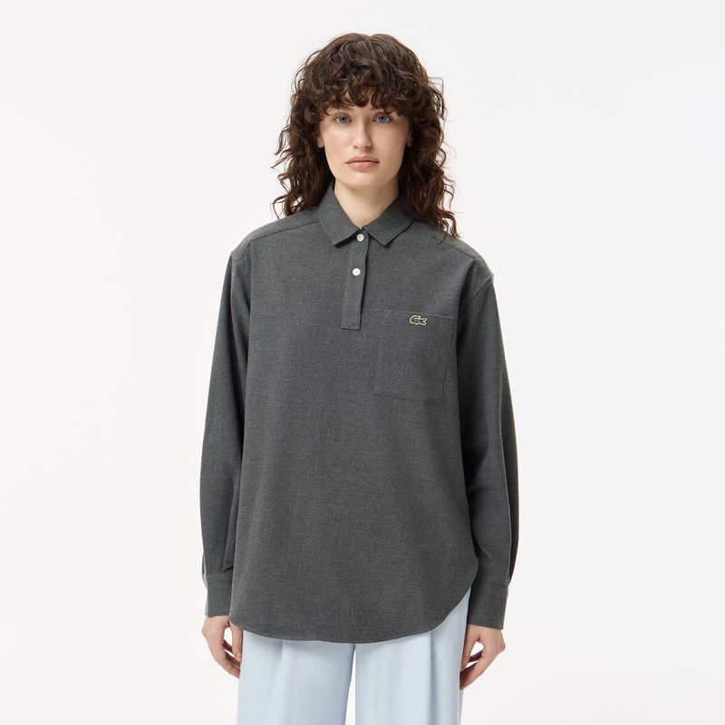 Женская рубашка Lacoste оверсайз 4