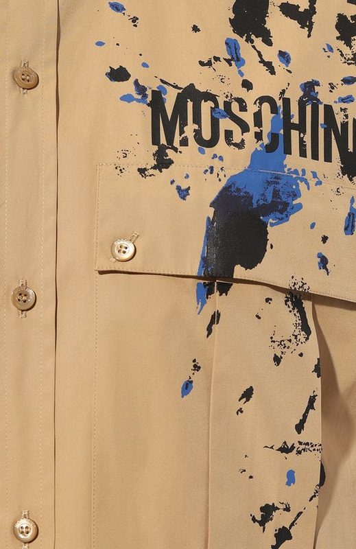Хлопковая рубашка Moschino 5