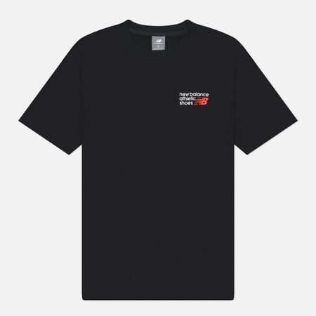 Мужская футболка New Balance Athletics Premium Logo, цвет чёрный