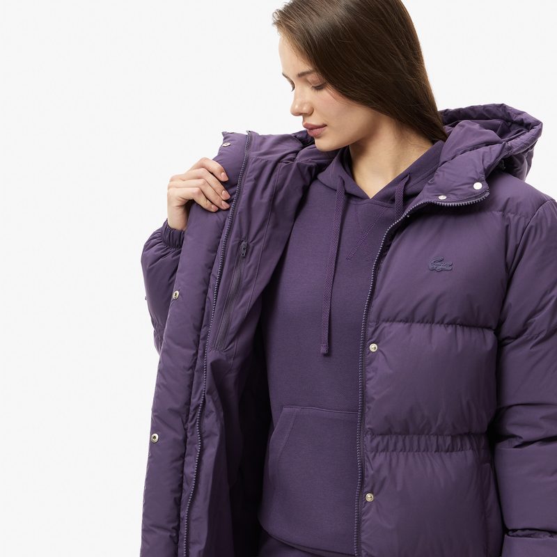 Женская парка Lacoste с капюшоном 4
