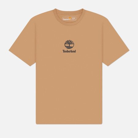 Мужская футболка Timberland Stack Logo, цвет коричневый