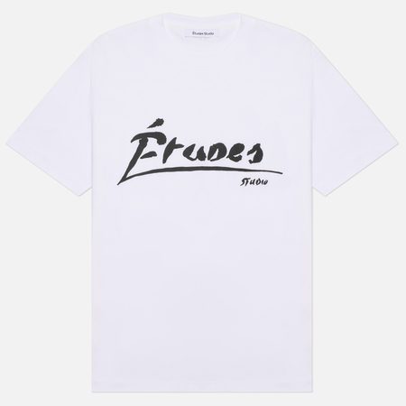Мужская футболка Etudes Studio Regular Signed, цвет белый