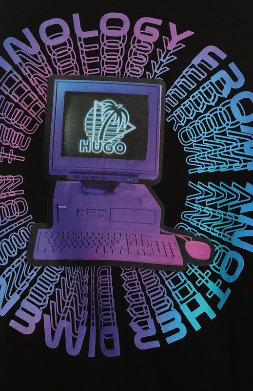 Хлопковая футболка HUGO Blue 5
