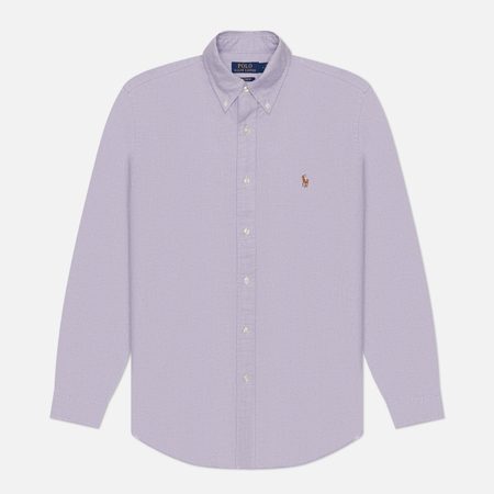 Мужская рубашка Polo Ralph Lauren The Iconic Oxford Custom Fit, цвет фиолетовый