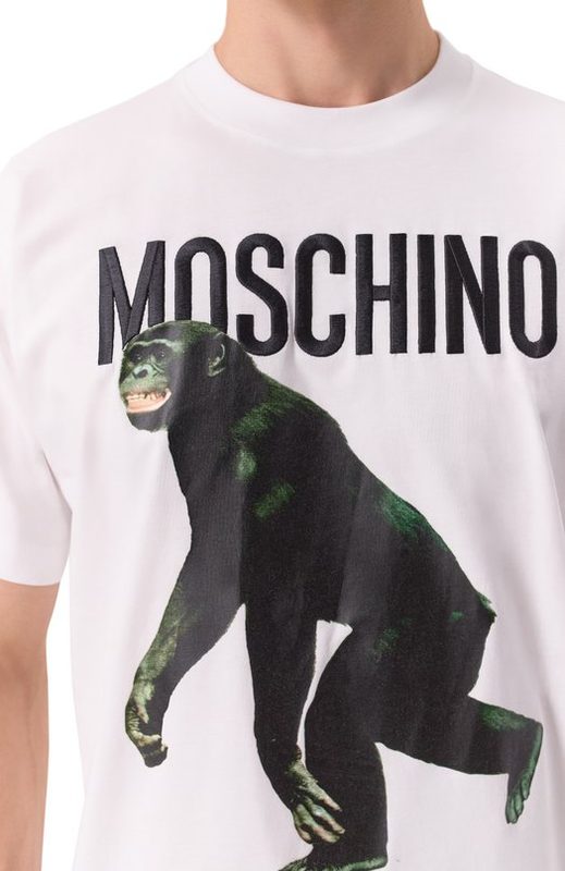 Хлопковая футболка Moschino 5