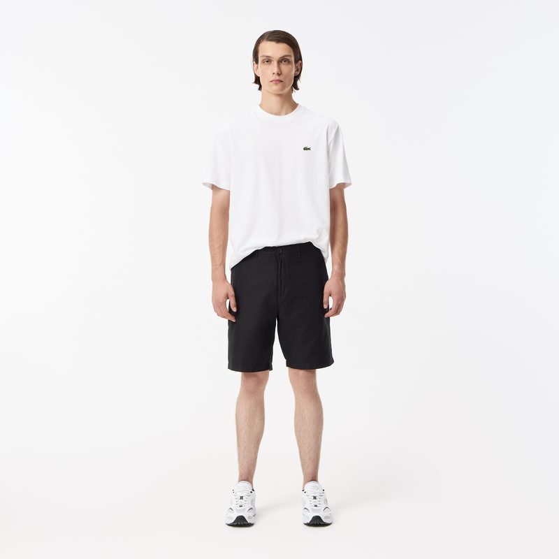 Мужские шорты Lacoste из смеси хлопка и льна