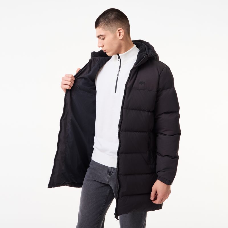 Мужской стёганый пуховик Lacoste с капюшоном 5