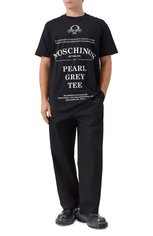 Хлопковая футболка Moschino 2
