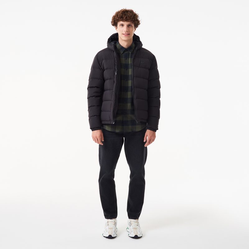 Мужская куртка-бомбер Lacoste на молнии из хлопка 5