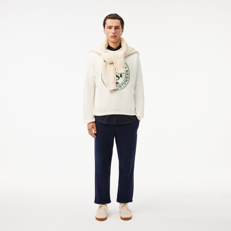 Мужской флисовый свитшот Lacoste свободного кроя 4