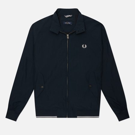 Мужская куртка харрингтон Fred Perry Crinkle Harrington, цвет синий