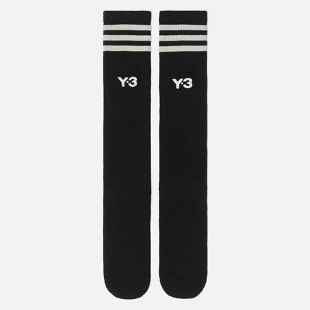 Носки Y-3 Stripes High, цвет чёрный
