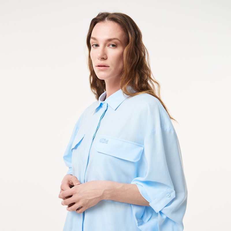 Женская рубашка Lacoste из тенселя 3