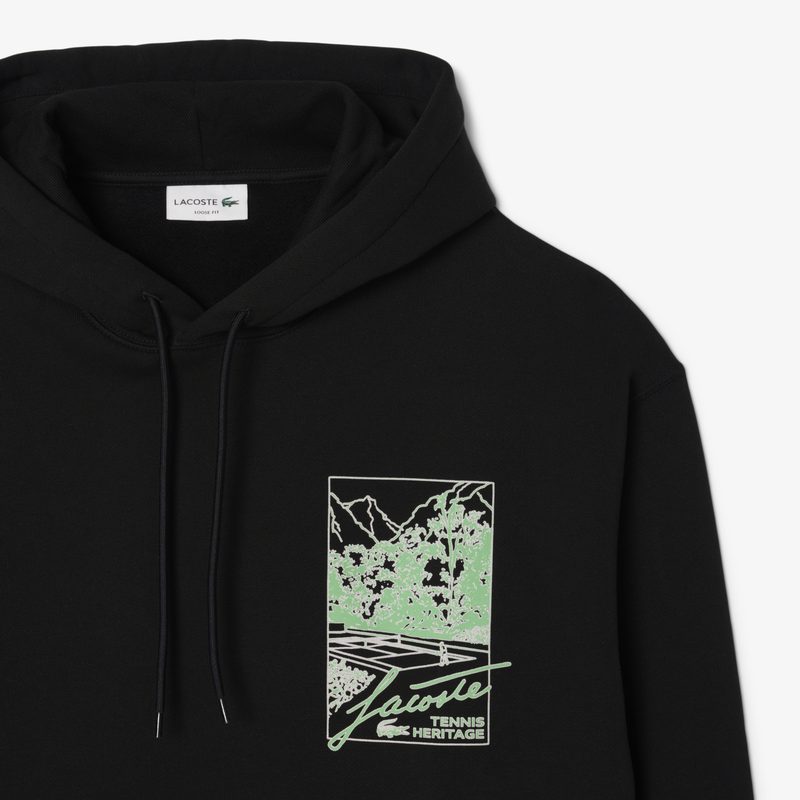 Мужской хлопковый свитшот Lacoste свободного кроя 5