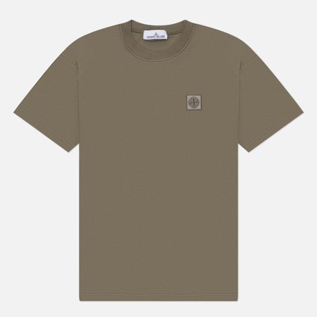 Мужская футболка Stone Island Organic Cotton Jersey Fissato Effect Slim, цвет серый