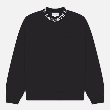 Мужская толстовка Lacoste Jacquard Branded Jersey, цвет чёрный