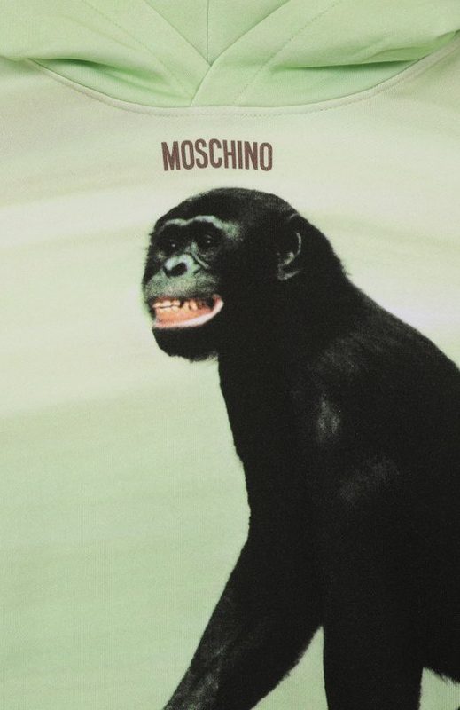 Хлопковое худи Moschino 3