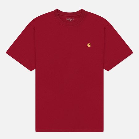 Мужская футболка Carhartt WIP Chase, цвет бордовый