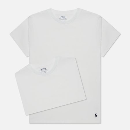 Комплект мужских футболок Polo Ralph Lauren BCI Cotton/Elastane Classic Crew Neck 2-Pack, цвет белый