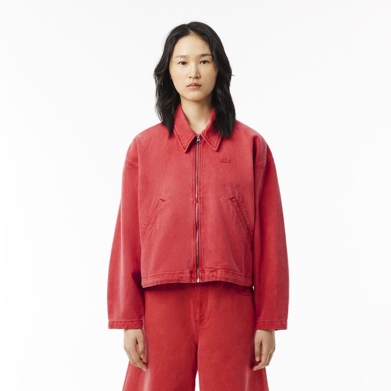 Женская джинсовая куртка Lacoste свободного кроя