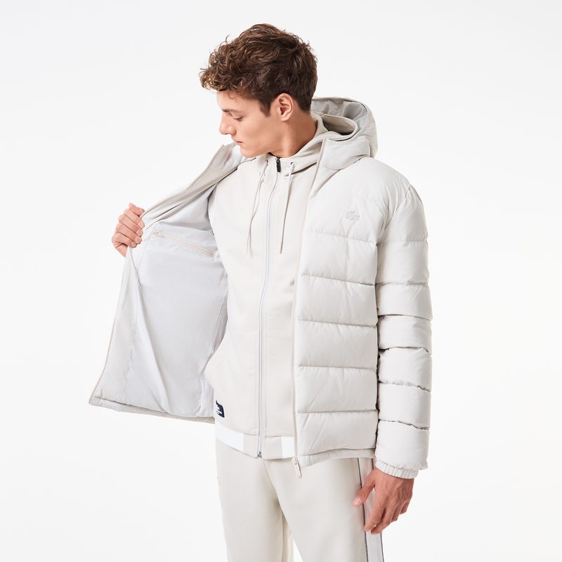 Мужская куртка-бомбер Lacoste на молнии из хлопка 4