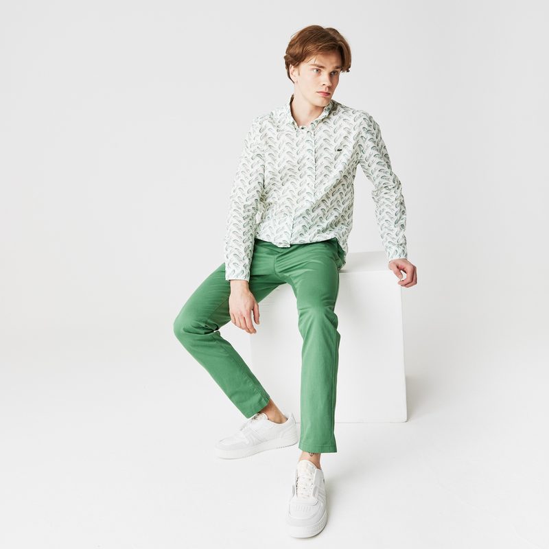 Мужские брюки Lacoste приталенного кроя из смеси льна 3
