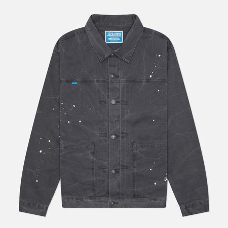 Мужская куртка ветровка Liberaiders Garment Dyed Trucker, цвет серый