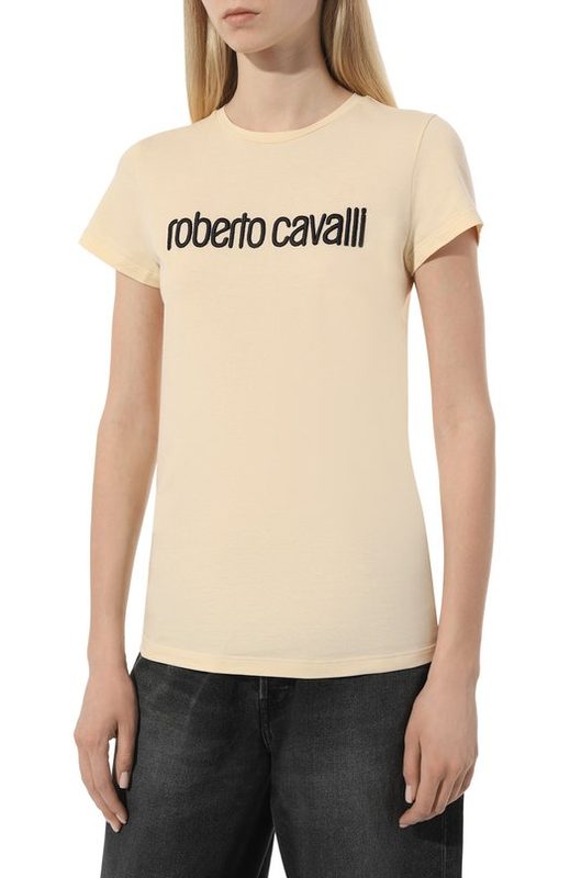 Хлопковая футболка Roberto Cavalli 3