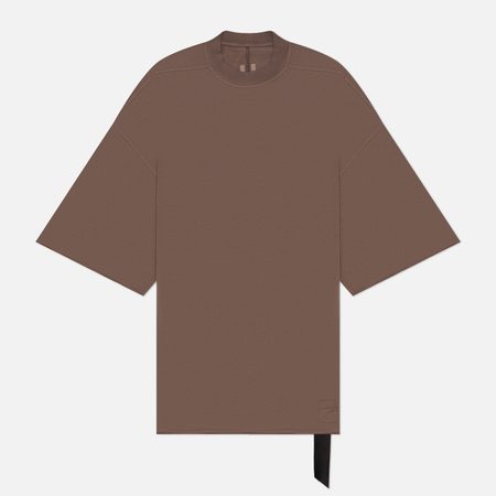 Мужская футболка Rick Owens DRKSHDW Temple Tommy Medium Weight Cotton Jersey, цвет коричневый