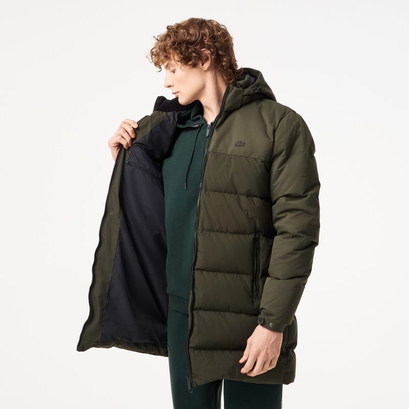 Мужской стёганый пуховик Lacoste с капюшоном 5