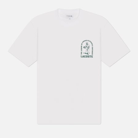 Мужская футболка Lacoste Printed Cotton, цвет белый