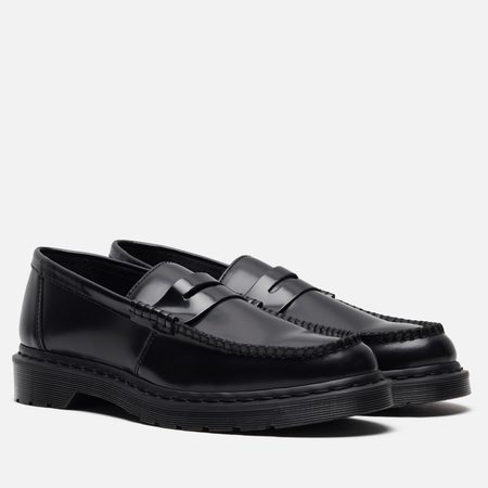 Мужские ботинки лоферы Dr. Martens Penton Polished Smooth, цвет чёрный