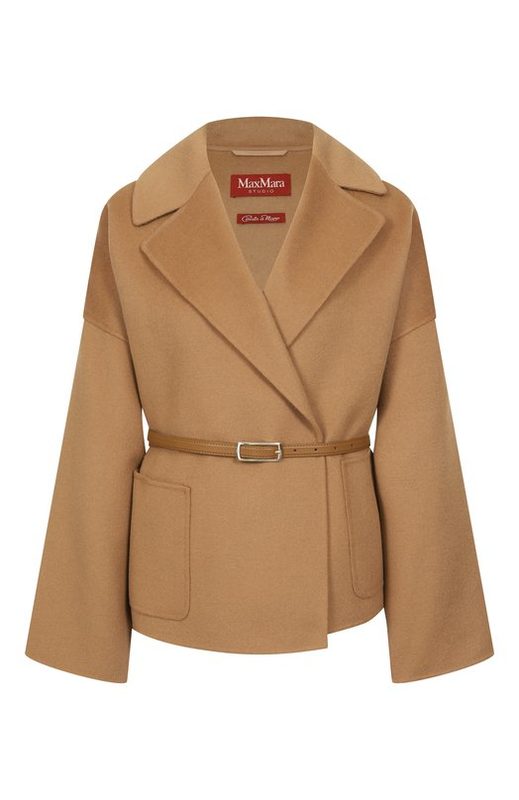Полупальто из шерсти и кашемира Max Mara Studio
