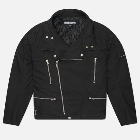 Мужская куртка ветровка Neighborhood Faded Stand Collar Riders, цвет чёрный