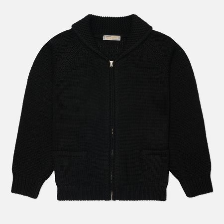 Мужской свитер FrizmWORKS Heavy Cowichan Zip Up Cardigan, цвет чёрный