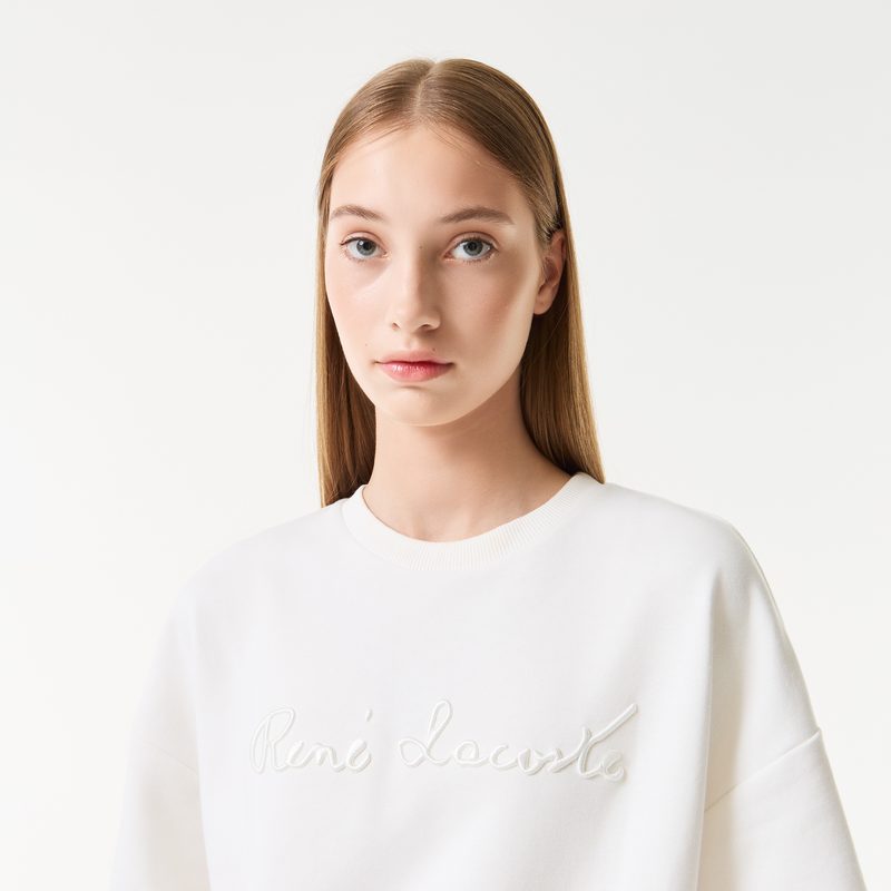 Женская толстовка Lacoste свободного кроя с коротким рукавом 3