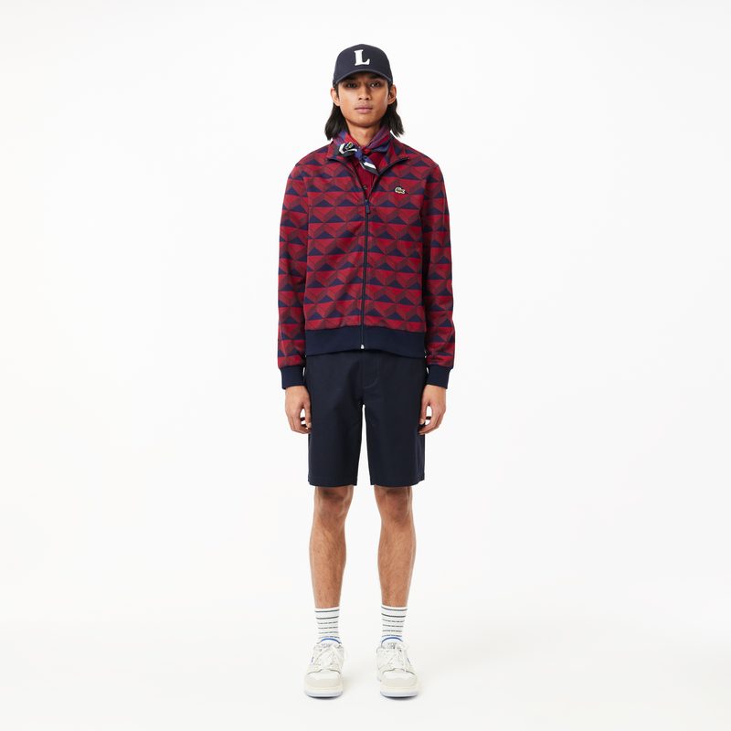 Жаккардовая толстовка Lacoste унисекс на молнии 4