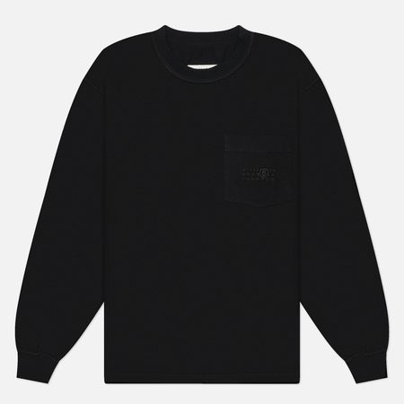 Мужской лонгслив Maison Margiela MM6 Numeric Tonal Pocket, цвет чёрный