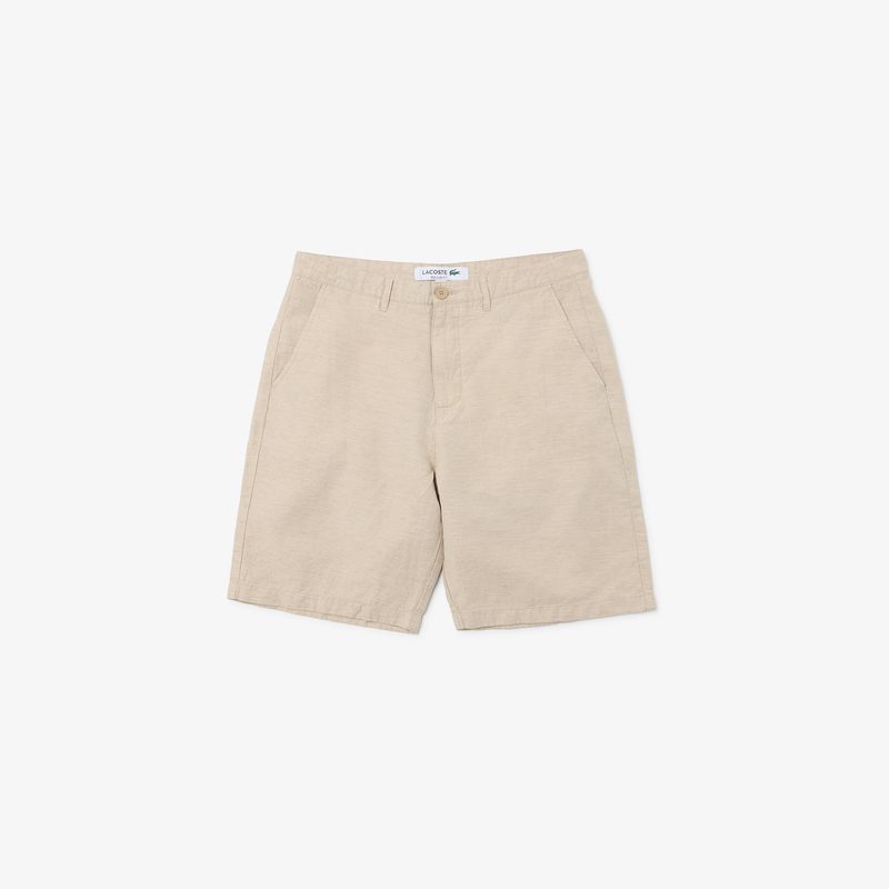 Мужские шорты Lacoste из смеси хлопка и льна 5