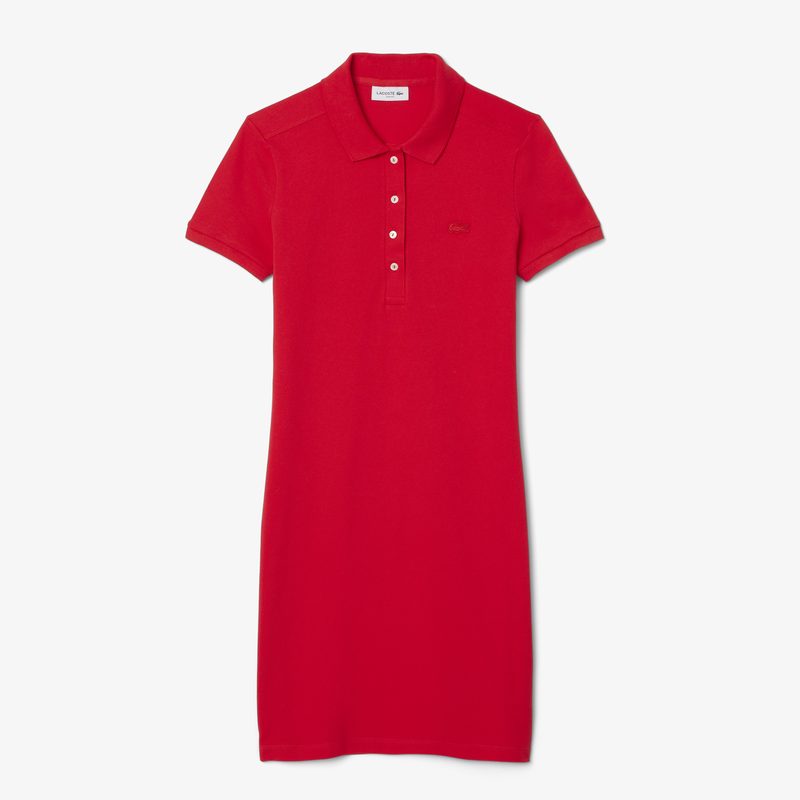Женское платье-поло Lacoste приталенного кроя 5