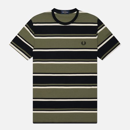 Мужская футболка Fred Perry Bold Striped, цвет чёрный