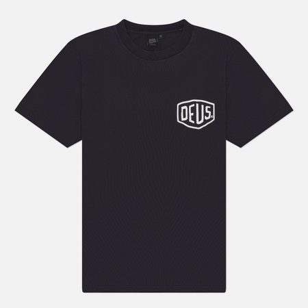 Мужская футболка Deus Ex Machina Shield Garment Dyed, цвет чёрный
