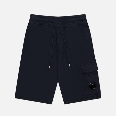 Мужские шорты C.P. Company Light Fleece Cargo Lens Detail, цвет синий
