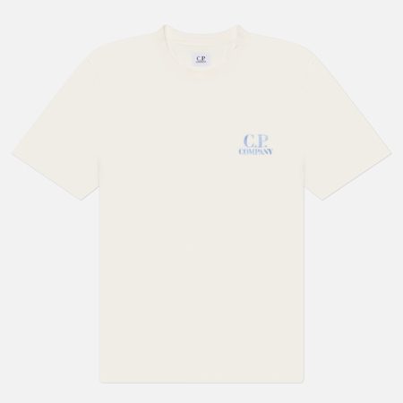 Мужская футболка C.P. Company 30/1 Jersey Comfort Logo, цвет белый