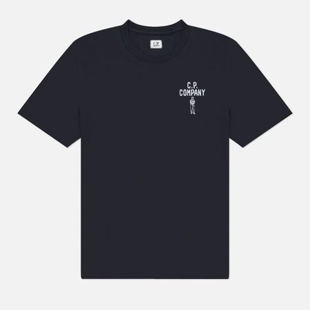 Мужская футболка C.P. Company 30/1 Jersey British Sailor Regular, цвет синий