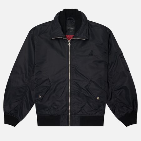 Мужская куртка бомбер Kangol Retrocore MA1 Collar, цвет чёрный