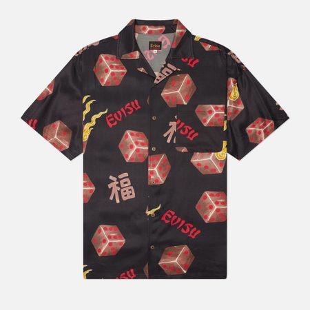 Мужская рубашка Evisu Vintage All Over Printed Camp, цвет чёрный